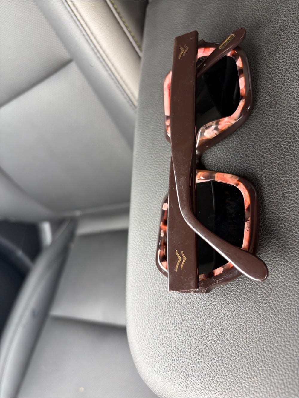 Anthropologie Oversized Tortoise & Dark Brown Square Sunglasses - Picture 4 of 4